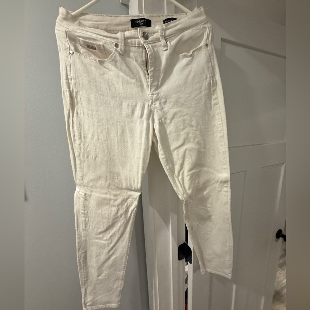 Nine West Women's White Straight Leg Jeans